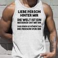 An Die Person Hinter Mir Liebe Person Hinter Mir Tank Top Geschenke für Ihn