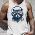 Donna Raccoon W Cuffie Dj Music Concert Gear Audiofilo Con Collo A Canotta Regalos para él