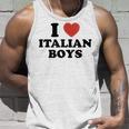 Me Encantan Los Chicos Italianos Los Hombres De Italia Camiseta sin mangas Regalos para él