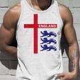 England Flag & Lions Football Fan England Supporter Tank Top Geschenke für Ihn