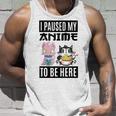 Ich Habe Meinen Anime Pausiert Hier Zu Sein Ramen Kawaii Cat Gray Tank Top Geschenke für Ihn