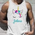 Jolina Name Geschenk Colourful Unicorn Jolina Tank Top Geschenke für Ihn