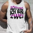 Kinder Achtung Ich Bin Zwei Geburtstag 2 Geburtstagsfeier Tank Top Geschenke für Ihn