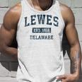 Lewes Delaware Deintage-Sportdesign Marineblau-Druck Tank Top Geschenke für Ihn