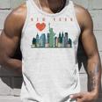 New York City Nyc Skyline Cuore In Stile Invecchiato Canotta Regalos para él