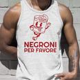 Ni Per Favore Cocktail Front Print Italiano Original Gray Tank Top Geschenke für Ihn