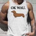 Ok Wau X Dackel Dachshund Dog Lovers Humour Fun Tank Top Geschenke für Ihn