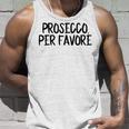 Prosecco Pro Favore Prosecco Please In Italian Blue Tank Top Geschenke für Ihn