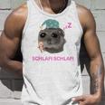 Schlafi Schlafi Sad Hamster Meme Gray Tank Top Geschenke für Ihn