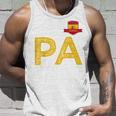 Spain España Human Flag Letter P And A Spain España Red Tank Top Geschenke für Ihn