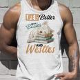 West Highland Terrier Westie Hunderasse Das Leben Ist Besser Gray Tank Top Geschenke für Ihn