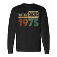 49 Year Old Vintage 1975 49Th Birthday Cassette Tape Long Sleeve T-Shirt Gifts ideas