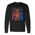 4Th Of July German Shepherd American Flag Red White And Blue Long Sleeve T-Shirt Gifts ideas