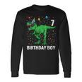 7 Anni Compleanno Regalo DinosauroRex Bambino Bambini Maglietta a maniche lunghe Ideas de regalos