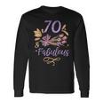 70 E Favoloso Compleannoecchio Anni Festa Età Settanta 70 Maglietta a maniche lunghe Ideas de regalos
