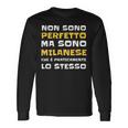 Abbigliamento Simpatico Scritte Divertenti Uomo Milanese Maglietta a maniche lunghe Ideas de regalos