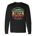 Agosto 1972 52 Anni Compleanno Uomo Donna 1972 Maglietta a maniche lunghe Ideas de regalos