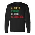 Alberto L'uomo Il Mito La Leggenda Regalo Per Alberto Maglietta a maniche lunghe Ideas de regalos