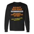 Als Gott Mich Schuf Fing Er An Zu Grinsen Humor Langarmshirts Geschenkideen