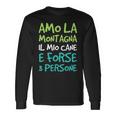 Amo La Montagna Il Mio Cane E Forse 3 PersoneRegalo Maglia A Manica Maglietta a maniche lunghe Ideas de regalos