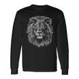 & Lion Face Portrait With Yellow Eyes Maglietta a maniche lunghe Ideas de regalos