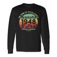 Annata 76 Compleanno 1948 76 Anni Compleanno Uomo Donna 1948 Maglietta a maniche lunghe Ideas de regalos