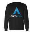 Arch Linux Con Tagline E Logo Open Source Os Maglietta a maniche lunghe Ideas de regalos