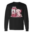 Axolotl Strawberry Milk Retro Kawaii Japan Axolotl Langarmshirts Geschenkideen