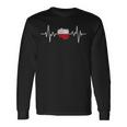 Bandera Polaca Heartbeat Polonia Polonia Polonia Camiseta de manga larga Ideas de regalos