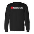 Bandiera Svizzera Suisse Atletic Sports Jersey Style Maglietta a maniche lunghe Ideas de regalos