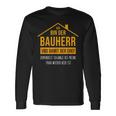 Bauherren Hausbau Ehemann Neubau Bauherr 2023 Langarmshirts Geschenkideen