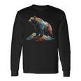 Bear Mountains Orso Colorato Con Animali Selvatici Maglietta a maniche lunghe Ideas de regalos
