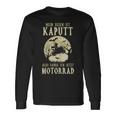 Biker Mein Besen Ist Kaputt Ich Fahre Motorrad Hexen German Langu Langarmshirts Geschenkideen