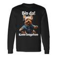 Bin Da Kann Losgehen Yorkie Dog Lover Langarmshirts Geschenkideen