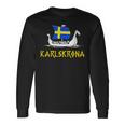 Boat Swedish Flag Swedeniking Ship Karlskrona Langarmshirts Geschenkideen