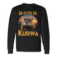 Bobr Kurwa Flannelette Meme Bóbr Bober Kurwa Cool Langarmshirts Geschenkideen