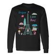 Bonjour I Love Paris Francia Torre Eiffel Maglietta a maniche lunghe Ideas de regalos