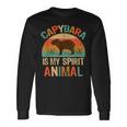 Capybara Spirit Animalintage Capybara Pet Roditore Donna Maglietta a maniche lunghe Ideas de regalos