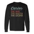 Carlos Name I Proudintage Personalizado I Carlos Nombre Camiseta de manga larga Ideas de regalos