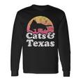 Cat And Texas Uomo O Donna Cat E Tx Maglietta a maniche lunghe Ideas de regalos