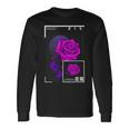 Cherry Blossom Giapponese Retro Rose Graphic Maglietta a maniche lunghe Ideas de regalos