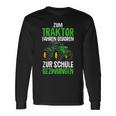 Children's Zum Traktor Fahren Geboren Zur Schule Zwungen German S Langarmshirts Geschenkideen