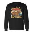 Chill Level Capybara Capybara Pet Fans Maglietta a maniche lunghe Ideas de regalos