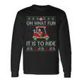 Christmas Oh What Fun It Is To Ride Golf Lover Ugly Sweater Long Sleeve T-Shirt Gifts ideas