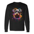 Colourful Miniature Schnauzer Dog Langarmshirts Geschenkideen