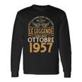 Compleanno Uomi Regalo Donna Le Leggende Ottobre 1957 Maglietta a maniche lunghe Ideas de regalos