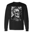 Crâne De Motard Graffitiintage Horreur Punk Crâne T-shirt à manches longues Idées cadeaux