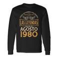 Cumpleaños Hombre Regalos Las Leyendas Agosto 1980 Camiseta de manga larga Ideas de regalos