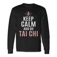 Da Donna Con Scritta Keep Calm And Do Tai Chi Graphi Maglietta a maniche lunghe Ideas de regalos
