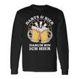 Darts Und Bier Darum Bin Ich Hier Dart Langarmshirts Geschenkideen